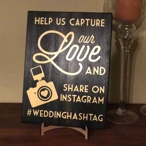 Instagram/Social Media Wooden Wedding Sign, Hashtag Sign, Hashtag Wedding Sign, Wedding Decor, Social Media Wedding