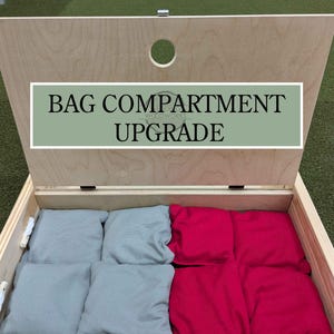 Underside Bag Storage Upgrade for Cornhole Boards, Cornhole Bag Storage, Upgrades, Built in Storage for Bags on Cornhole Boards