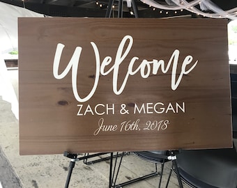 Welcome Sign, Welcome to our Beginning Wedding Sign, Welcome Sign, Wedding Sign, Rustic Wedding, Outdoor Wedding, Wood Sign, Wedding Decor