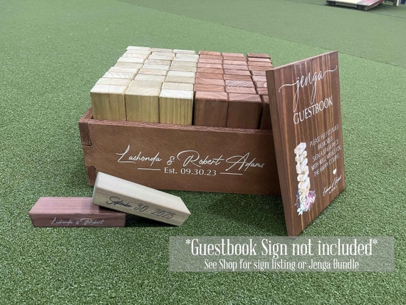 Giant Personalized Jenga Set  Custom Giant Tumbling Timbers