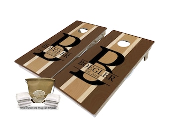 Custom Cornhole Boards with Initial & Last Name, Cornhole Boards, Monogram Cornhole Boards, Wedding Cornhole Board, Initial Cornhole