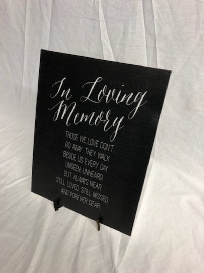 In Loving Memory Sign Memory Sign Wedding Signs in Memory | Etsy