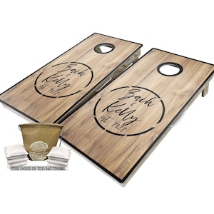 Custom Rustic Family Cornhole Boards, Custom Cornhole Boards, Custom Gift Idea, Anniversary Gift, Custom Cornhole