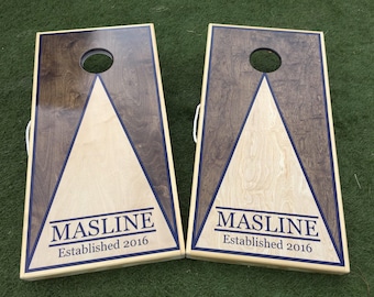 Custom Stained Cornhole Boards, Outdoor Wedding, Lawn Game, Custom Cornhole Boards, Custom Cornhole, Bag Toss, Gift Ideas, Wedding Gifts