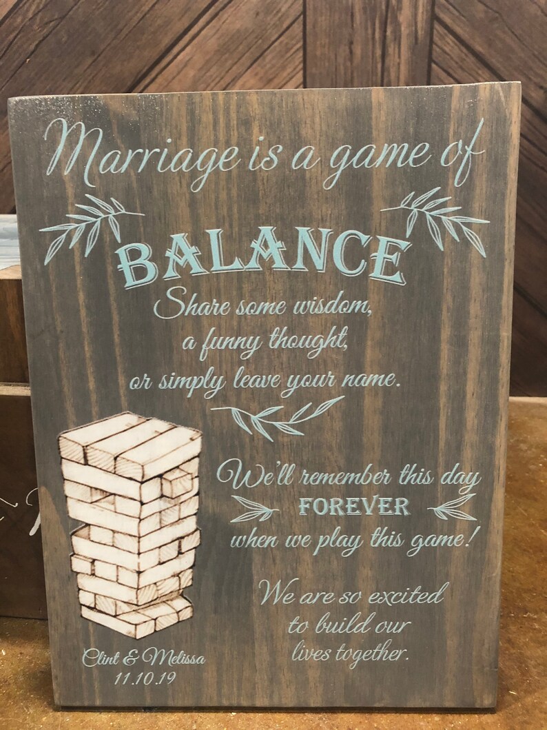 Jenga Guest Book Wooden Wedding Sign Jenga Sign Guest Book Etsy