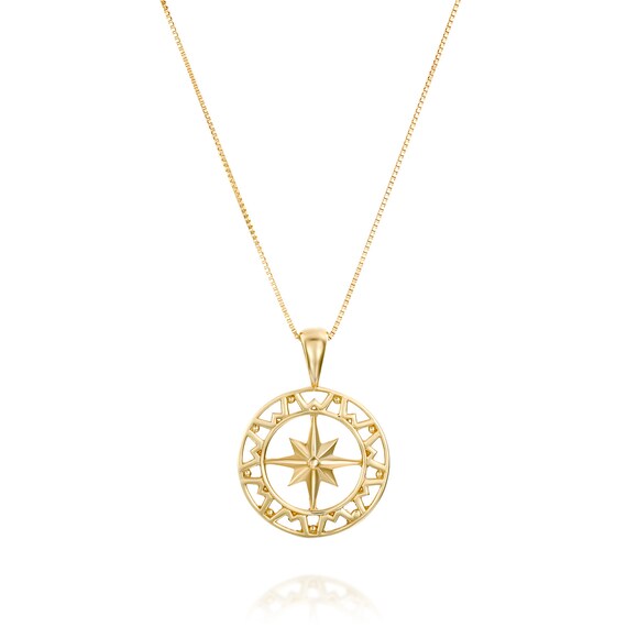 women's compass pendant necklace