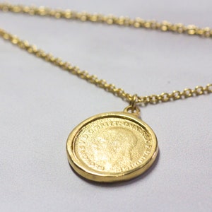 14K Solid Gold Coin Pendant, Contemporary Pendant, Modern Pendant, Boho Chic Pendant, Unique Gold Pendant, Dainty Pendant, Pendant for Women