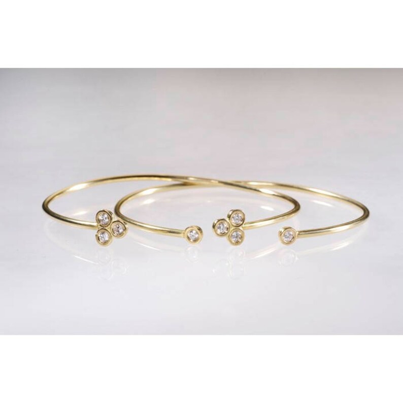 thin gold bracelet with diamond