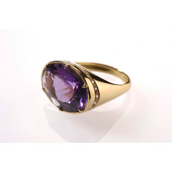 amethyst pinky ring