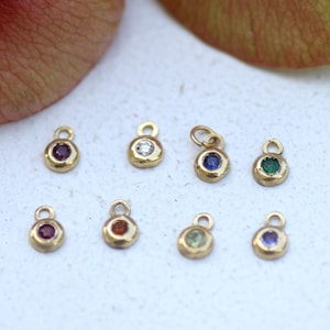 Birthstone 14K Gold Charm