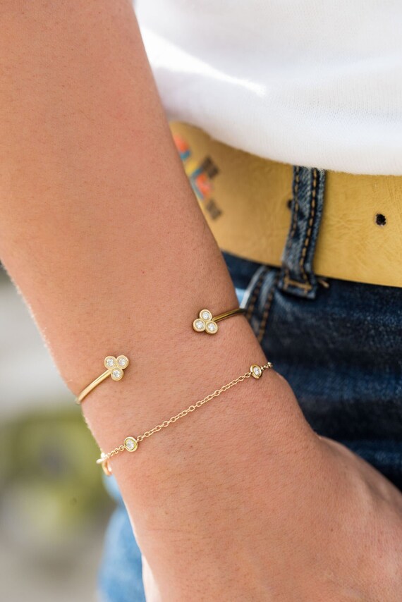 Everyday Bracelet Bridesmaid Bracelet Gold Cuff Bracelet Etsy