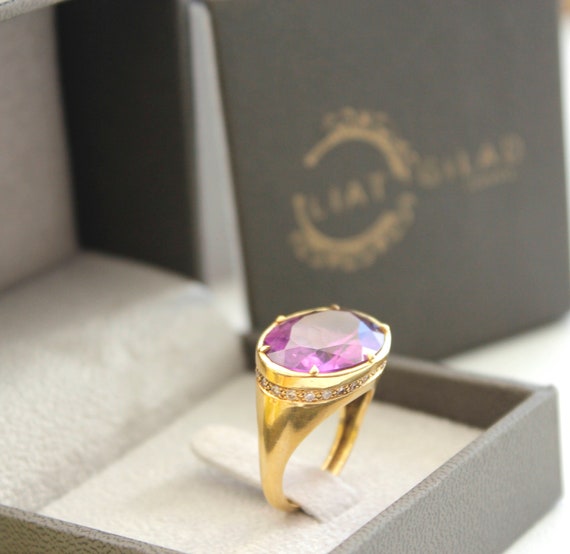 Chunky amethyst ring online