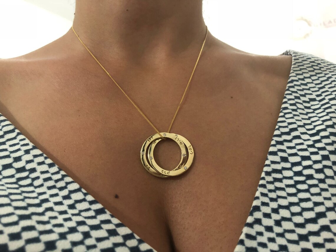 Personalized Charm Necklace, Name Pendant, Personalized Pendant,14k