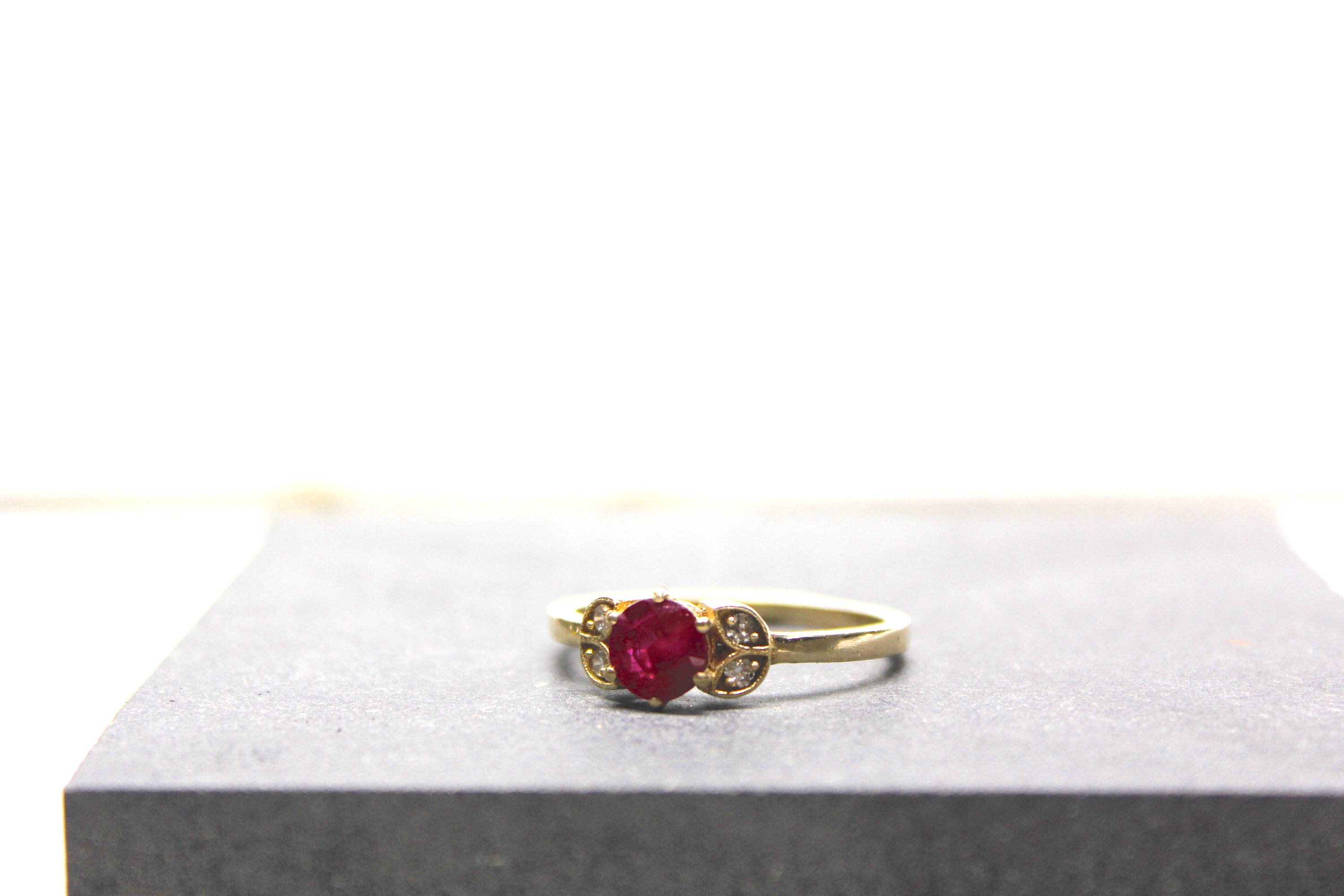 Genuine Ruby Ring, Ruby Gold Ring, Multi Stone Gold Ring, Ruby Gold ...
