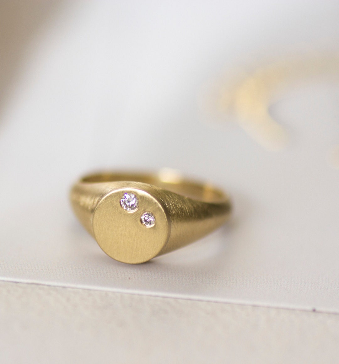 Matte Gold Ring, Ring, Solid Gold Ring, White Gold Ring, 2