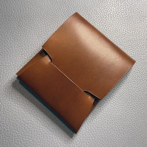 Cartera/tarjetero minimalista Walpier Buttero de piel, sin costuras, origami (versión grande), "HATTORI HANZO", hecha a mano. Ideal para Navidad, cumpleaños y para hombre.