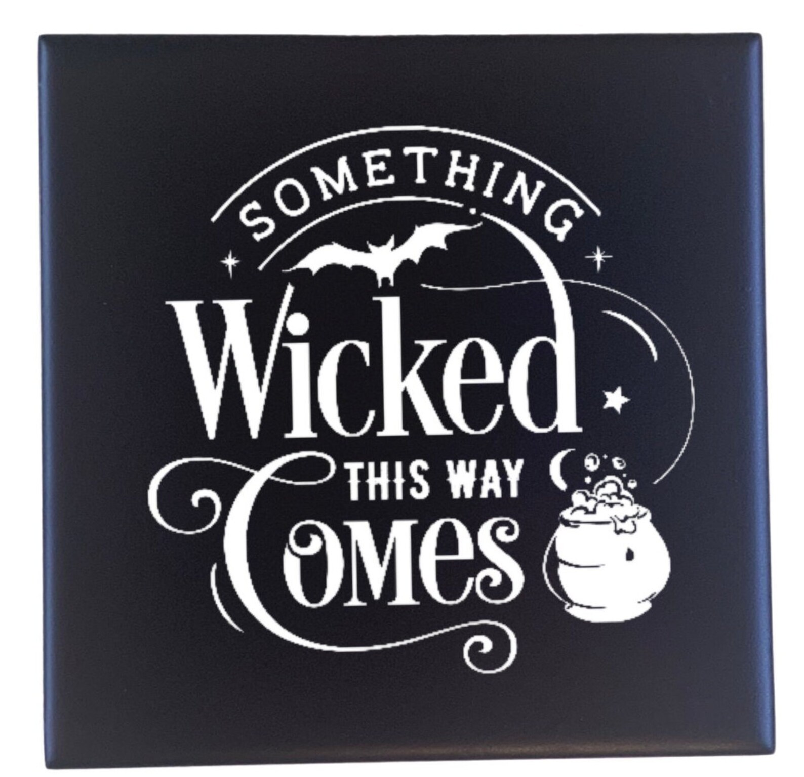 Halloween Drink Coasters Something Wicked This Way Comes Set Etsy