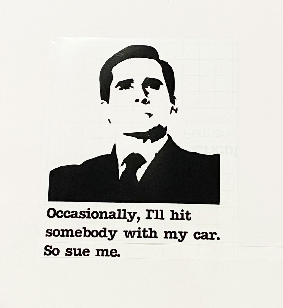 Car decals The office Occasionally I'll hit somebody | Etsy