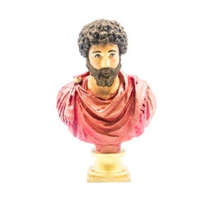Mark Aurel Büste Römischer Kaiser Meditationen Stoizismus Stoiker Figur Statuette inspirierend stark inspirierend