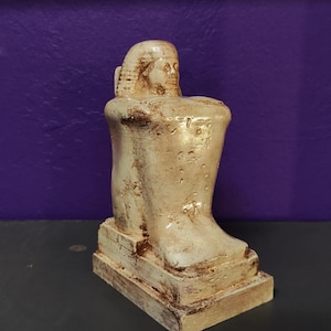 Bakenkhonsu Statue Replica – 3D Printed Ancient Egyptian Priest Sculpture, Spiritual Home Decor Historical Art Piece