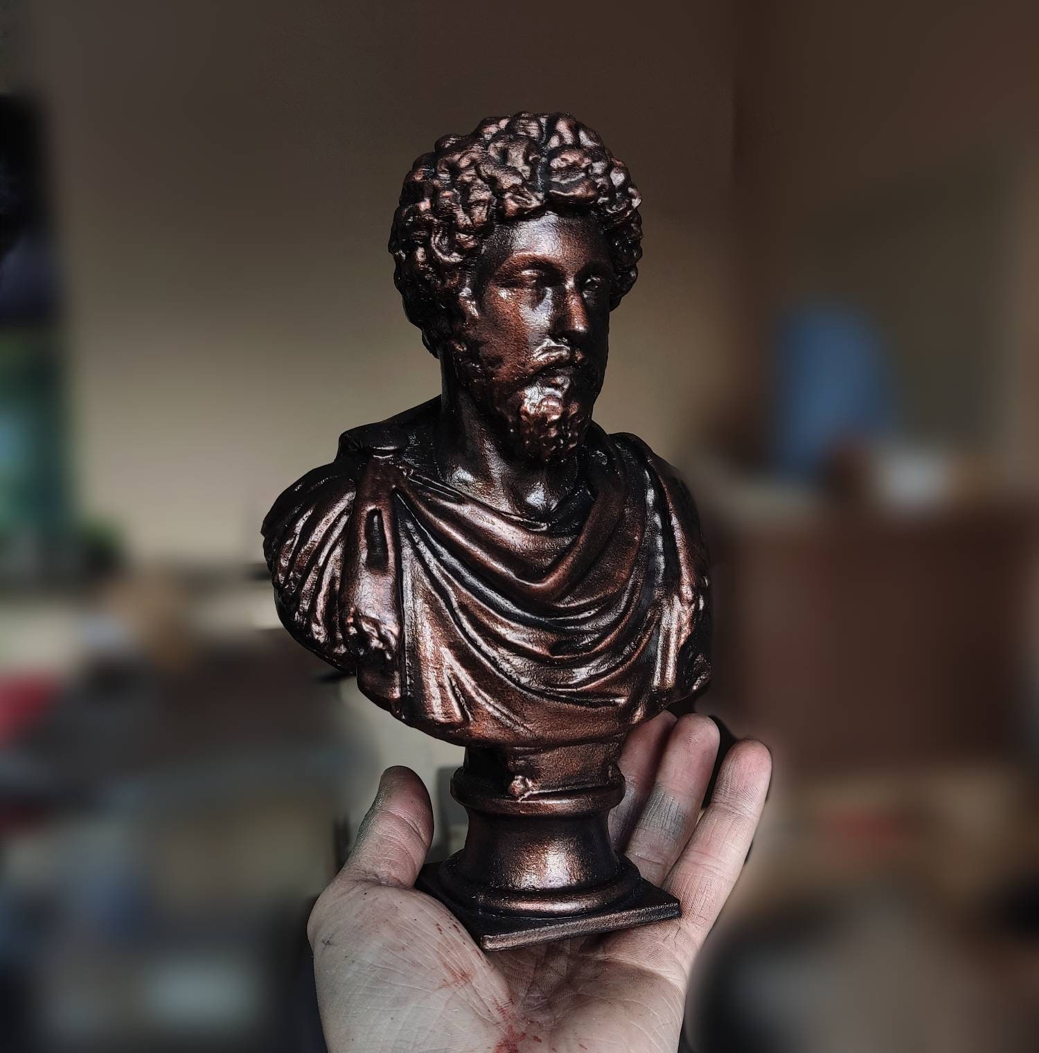 Marco Aurelio busto imperatore romano meditazioni stoicismo statuina stoica  statua statuetta ispirazione ispiratrice -  Italia