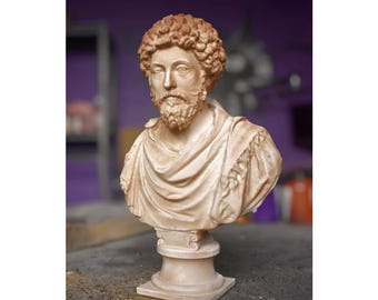 Marcus Aurelius Bust Roman Emperor, Stoic Decor