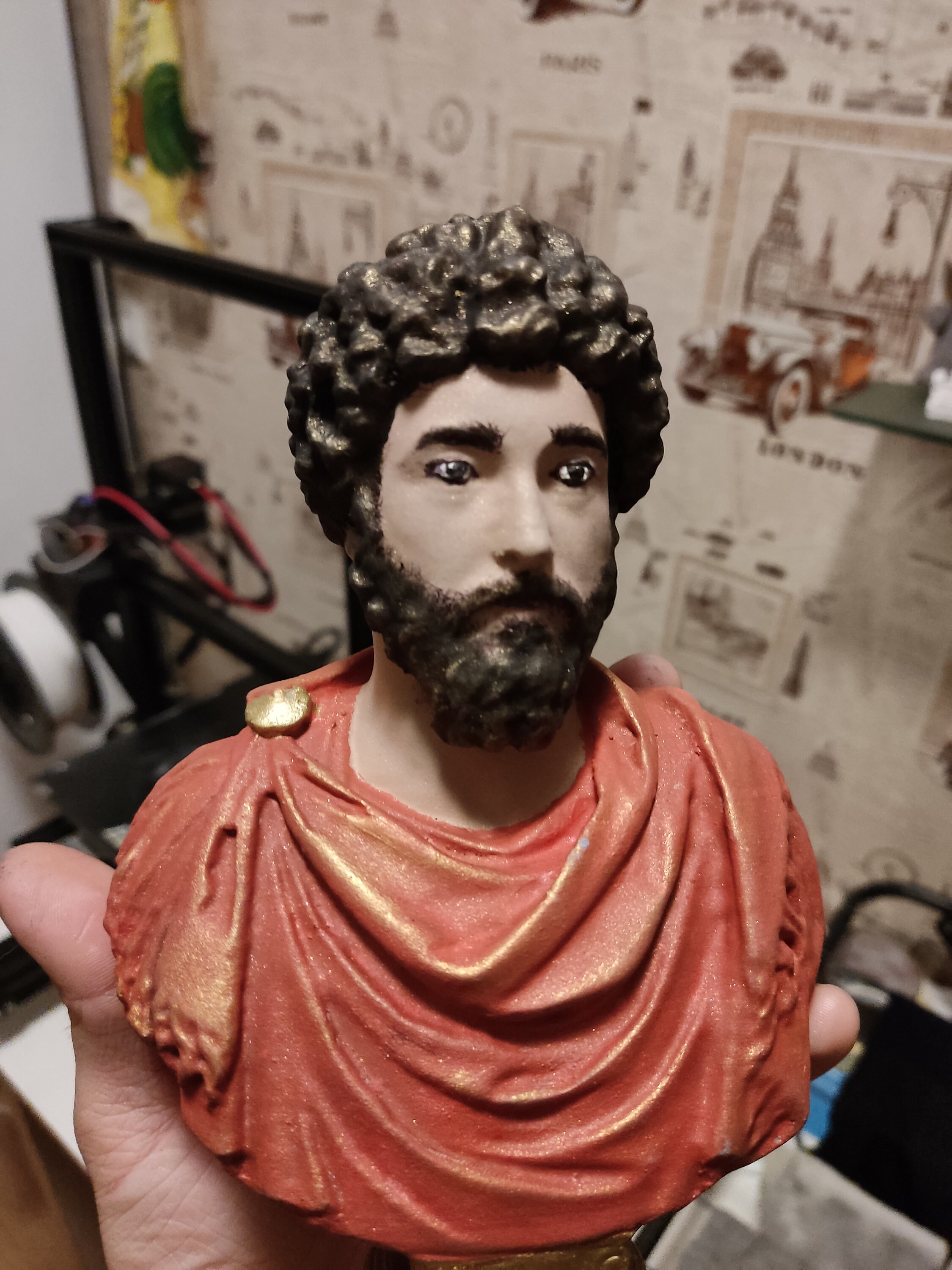 Marco Aurelio busto imperatore romano meditazioni stoicismo stoico  statuetta statuetta ispiratrice forte -  Italia