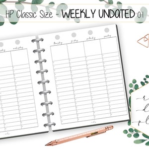 PRINTABLE HP Classic Printable Happy Planner Inserts Weekly Planner ...