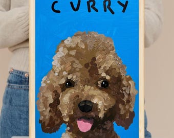 Regalo conmemorativo personalizado para mascotas - Retrato de mascota pintado a mano - Retrato conmemorativo de mascota a partir de una foto, regalo original de retrato de mascota a partir de una foto