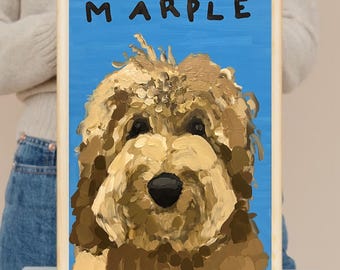 Transforme a foto do seu cão em uma obra de arte memorial – Retrato personalizado para homenagear seu animal de estimação. Retrato personalizado do seu cão a partir de uma foto – Presente em memória do seu pet – Em memória amorosa.