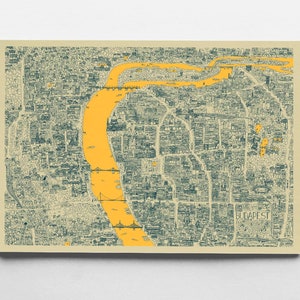 BUDAPEST design map poster, art print - 'revolution'