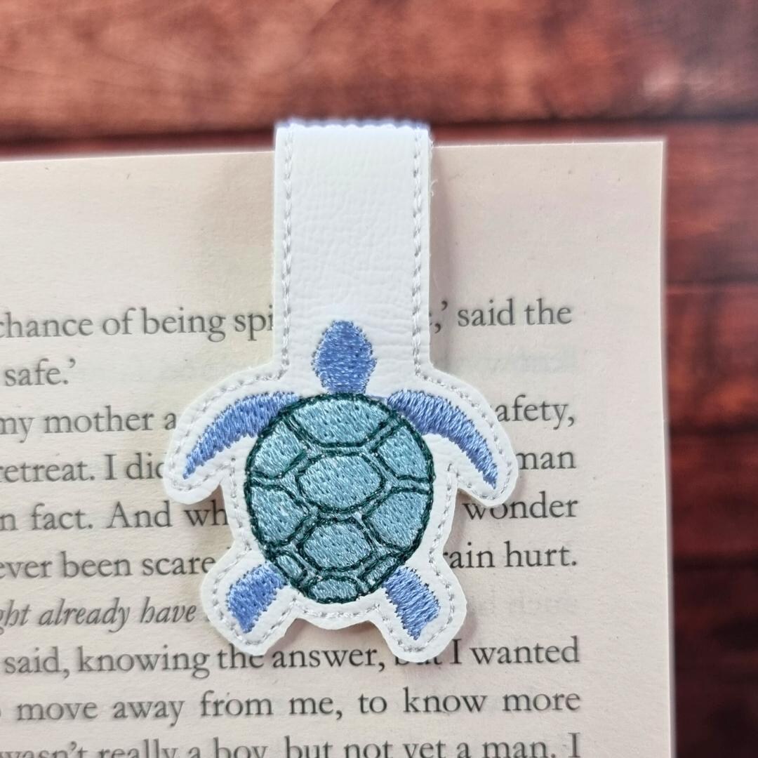 Cute Sea Turtle Magnetic Bookmark Embroidered Bookmark Folded Magnetic ...