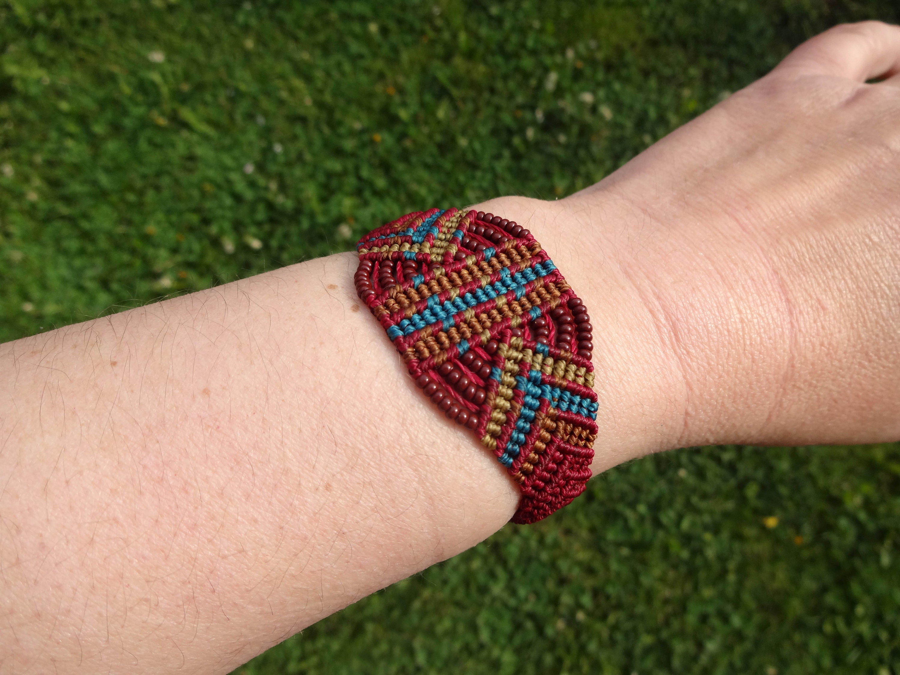 Macrame Bracelet Pattern Macrame Bracelet Tutorial Micro Etsy