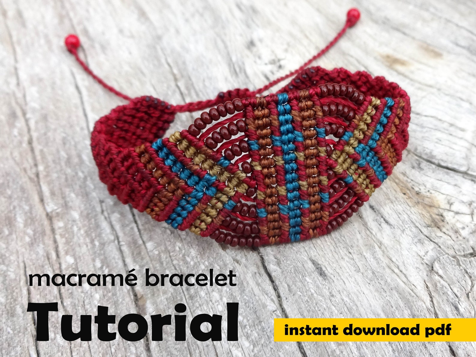 Macrame Bracelet Pattern, Macrame Bracelet Tutorial, Photo Pattern ...