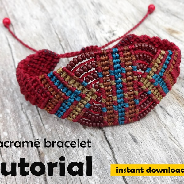 macrame bracelet pattern, macrame bracelet tutorial, micro macrame tutorial, bracelet tutorial, DIY macrame bracelet, step by step