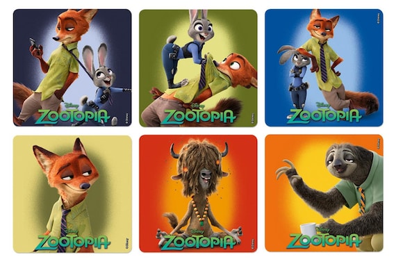 25 zootopia stickers 2 5 x 2 5 etsy india