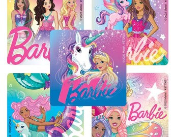25 Barbie Fantasy Stickers, 2.5" x 2.5" Each
