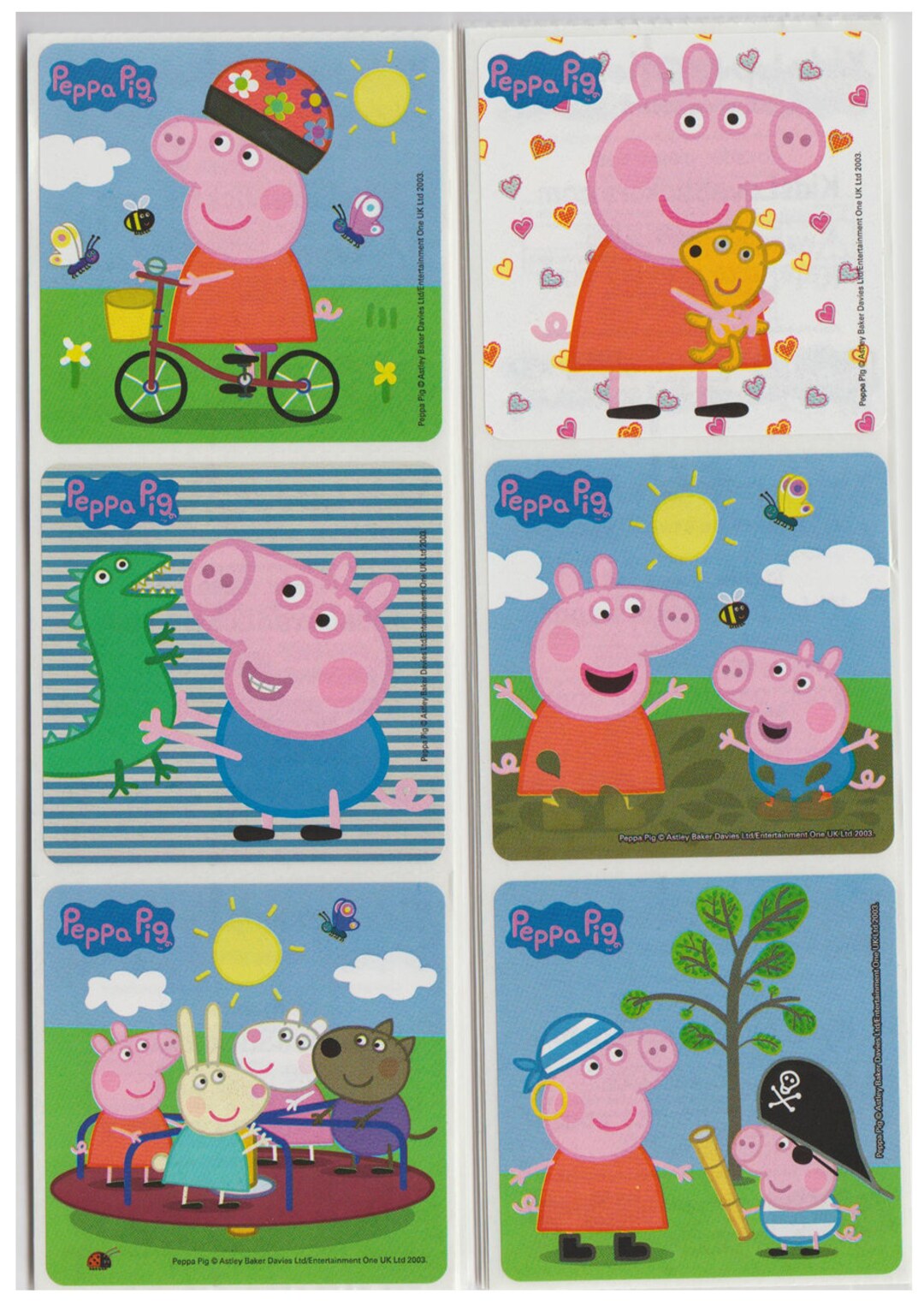 Stickers　x　25　Licensed　2.5　日本　Peppa　Etsy　Pig　2.5