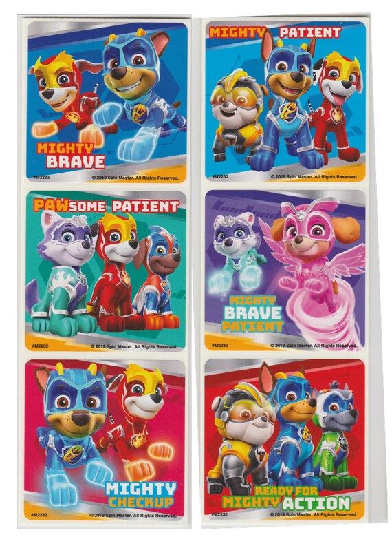 25 Paw Patrol Mighty Pups Patient Stickers 2.5 X Etsy