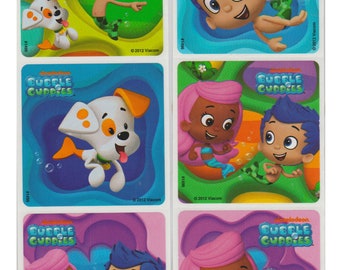 25 (Licensed) Bubble Guppies Character Stickers, 2.5" x 2.5"
