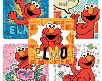 25 (Licensed) Elmo Sesame Street Stickers, 2.5" x 2.5" Each