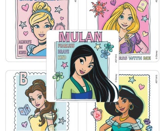 25 (Licensed) Disney Princess Scrapbook Stickers, 2.5" x 2.5" Each