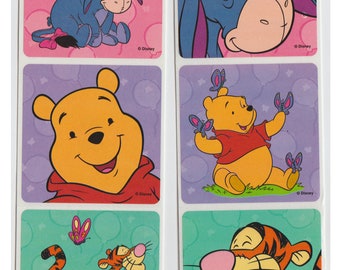 25 (Licensed) Winnie the Pooh Eeyore Tigger Stickers, 2.5" x 2.5"