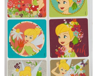 25 (Licensed) Tinkerbell Stickers, 2.5" x 2.5"