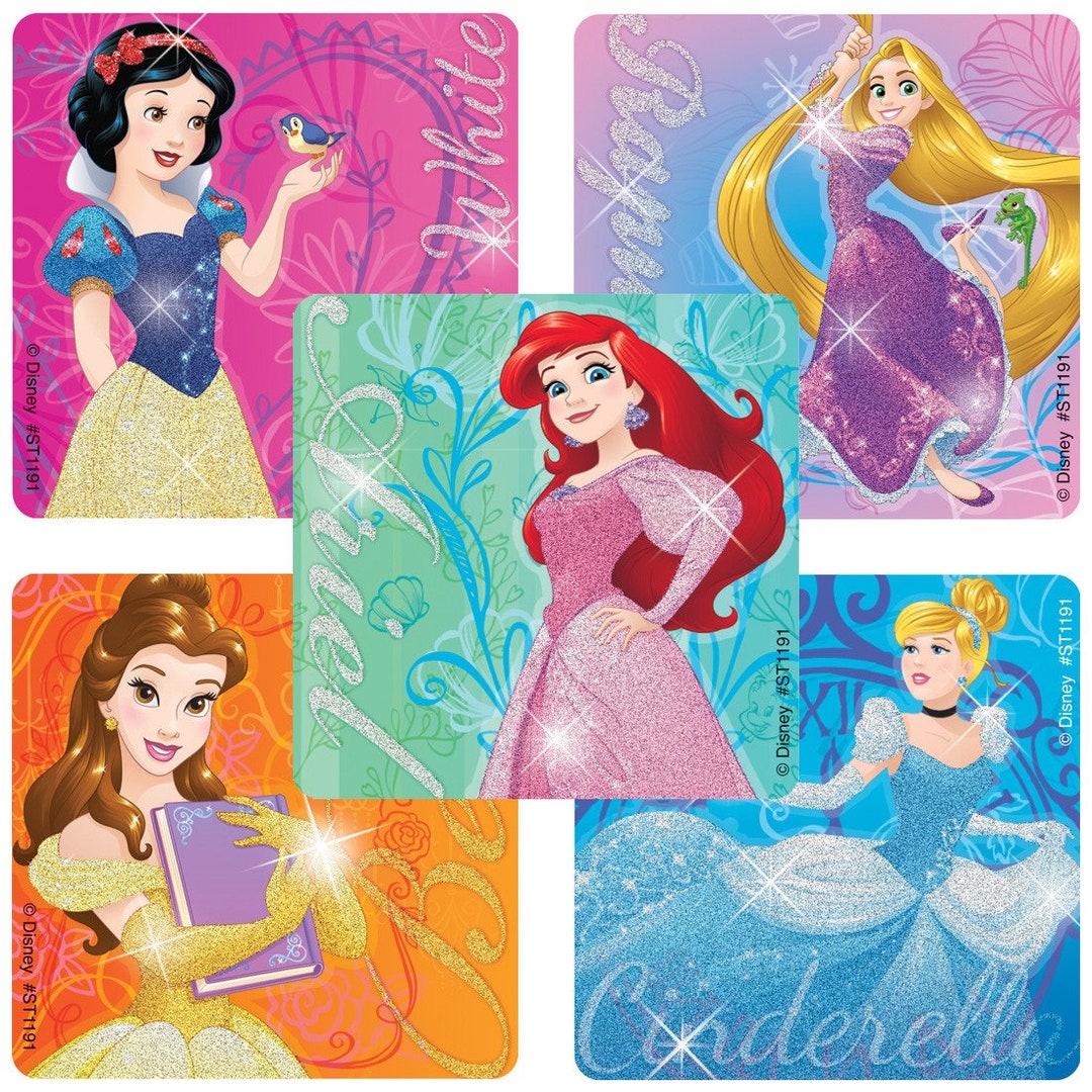 Princess Sticker Rhinestones 20 (licensed) Disney Princess Glitter Stickers, 2.5