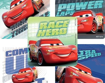 25 (Licensed) Disney Cars Lightning McQueen Stickers, 2.5" x 2.5" Each