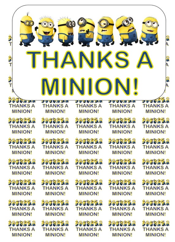 30 MINION DESPICABLE ME ENVELOPE SEALS LABELS STICKERS PARTY FAVORS 1.5/" ROUND