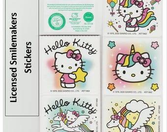 25 (LICENSED) Hello Kitty Unicorn Stickers, 2.5" x 2.5"