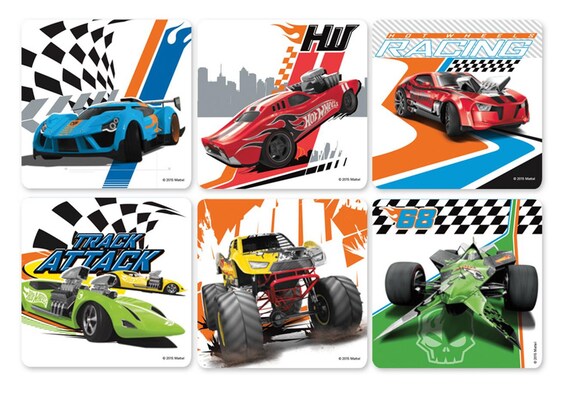 25 hot wheels cars stickers 25 x 25 etsy