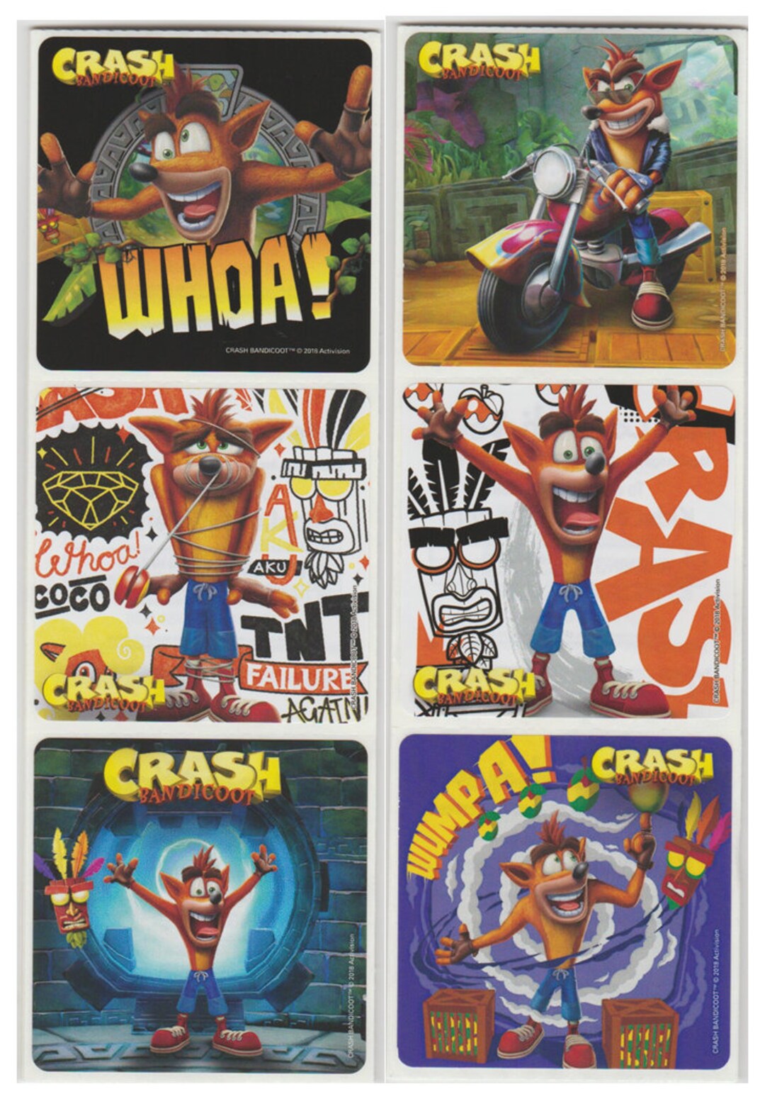 25 licensed Crash Bandicoot Stickers 2.5 X 2.5 Etsy